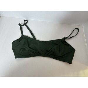 New!‎ savage fenty bra Sz L Forest Green Unlined Wireless Ajustable Strap
